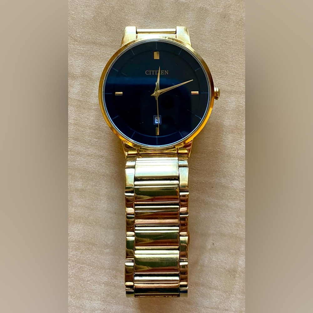 Citizen Gold-Tone Men’s Watch with Black Dial